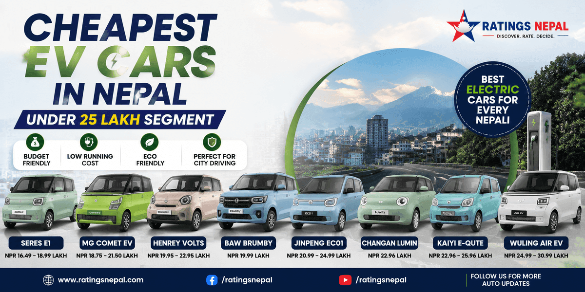 Cheapest EV Cars in Nepal (Under 25 Lakh Segment)  Full Updated List 2026