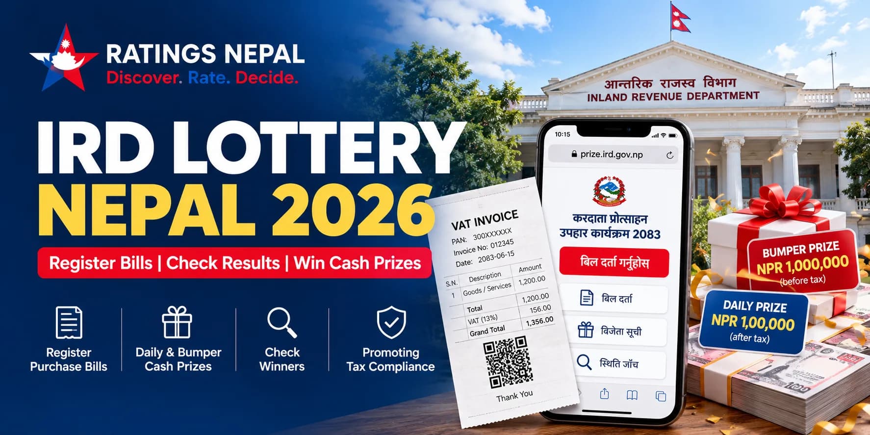 Nepal IRD Lottery 2026: Register Bills, Win Prizes and Check Results