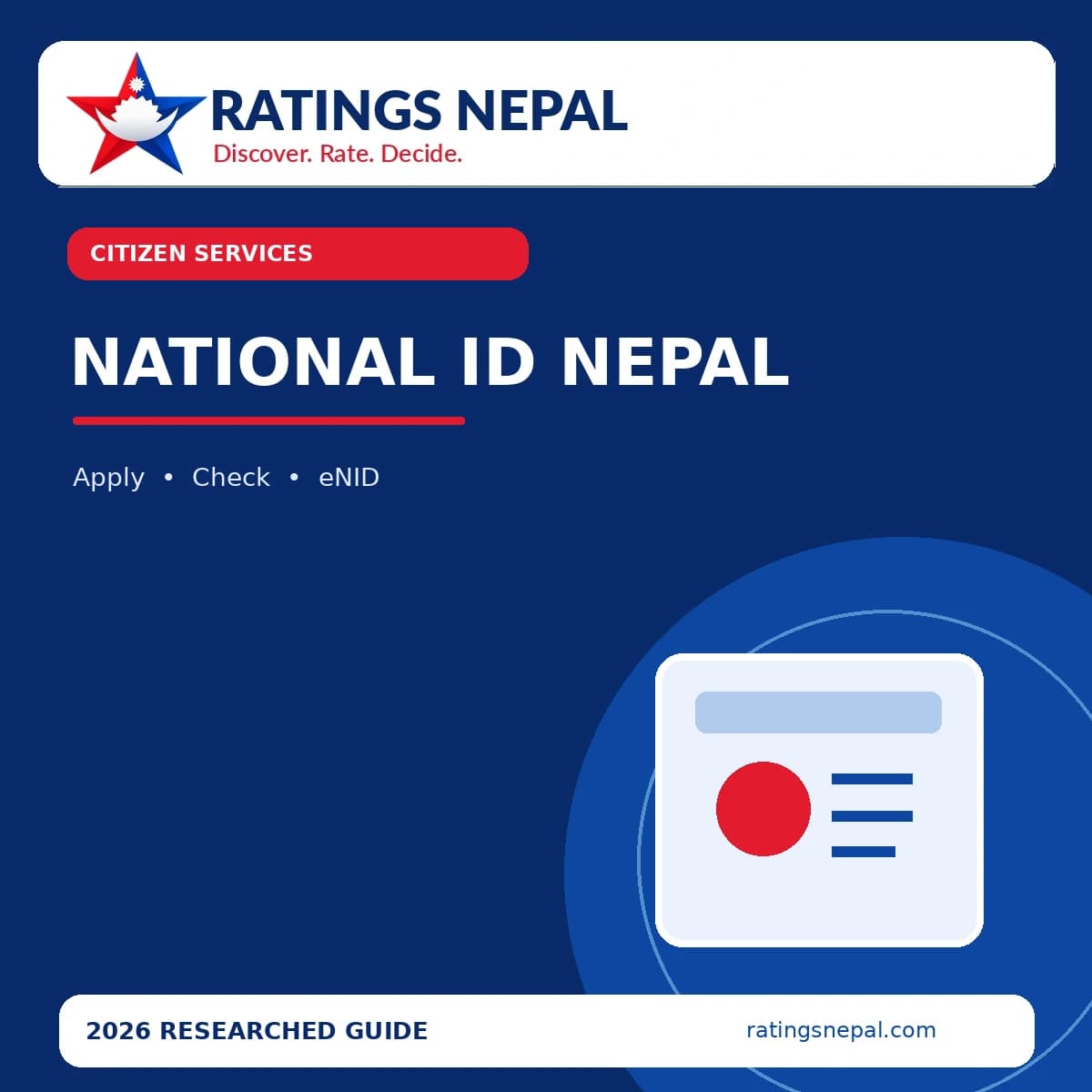 National ID Nepal 2026: Apply, Check Status and eNID